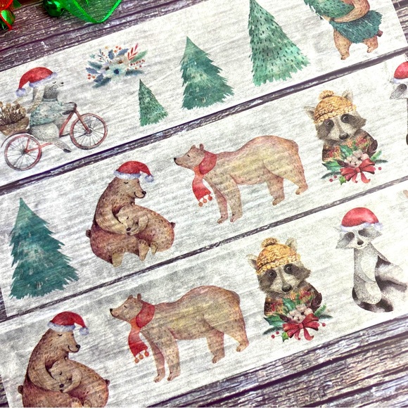 Bears, Raccoons, & Deer , Celebrate Christmas, Washi Tape Roll - Picture 4 of 9